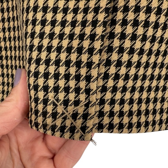 House of Harlow Houndstooth Cropped Double Breasted Blazer Size Small Preppy - Picture 8 of 13